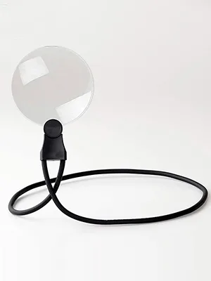 Hands Free Magnifying Glass for Neck Wear,Magnifying Glass for Reading, Sewing, Cross Stitch, Inspection, Repair.(White) - reading magnifier for books