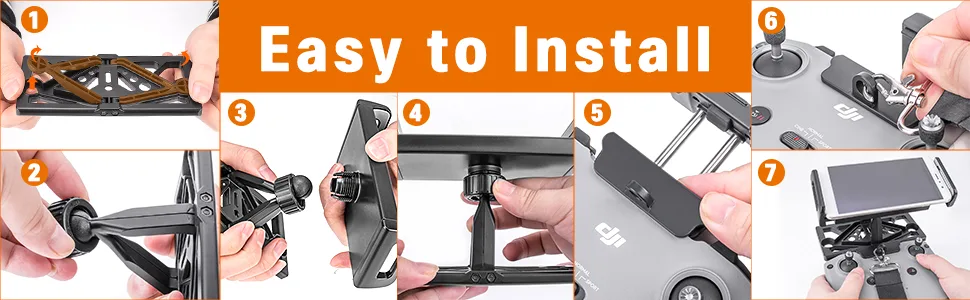Drone Tablet Holder, Jubor Foldable Tablet Mount Adapter for DJI Mavic Air 2/Air 2S/Mavic 3/Mavic Mini/Mavic 2/Mavic Pro Drones Accessories Tablet Stand for Remote Controller Fit 4.7-12.9 Inch Tablets - tablet stand for DJI remote controller