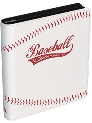 Rayvol Baseball Card Binder for Trading Cards, 9 Pocket Card Binder Fit 720 Cards Includes 40 Pages, 3 D-Ring Album for TCG Collection Storage - baseball binder