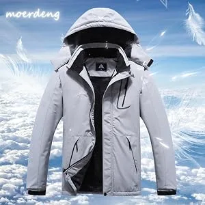 Men's Mountain Waterproof Ski Jacket Windproof Rain Windbreaker Winter Warm Hooded Snow Coat Dark Gray-02 X-Large - product information 7