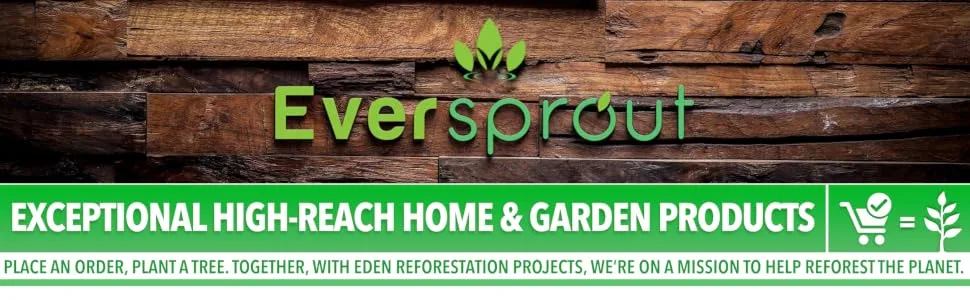 EVERSPROUT Telescoping Boat Hook | Floats, Scratch-Resistant, Sturdy Design | Durable & Lightweight, 3-Stage Anodized Aluminum Pole | Threaded End for Boating Accessories 12 Foot Pole - EVERSPROUT Amazon store front. Eversprout extendable products. home and garden products