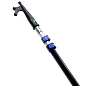 EVERSPROUT Telescoping Boat Hook | Floats, Scratch-Resistant, Sturdy Design | Durable & Lightweight, 3-Stage Anodized Aluminum Pole | Threaded End for Boating Accessories 12 Foot Pole - eversprout boat hook with extension pole