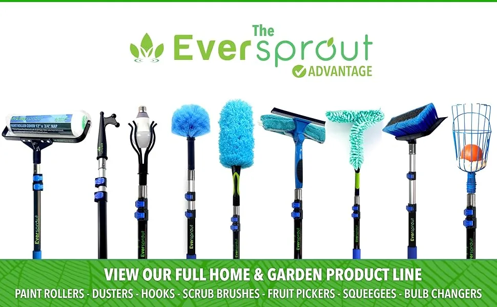 EVERSPROUT Telescoping Boat Hook | Floats, Scratch-Resistant, Sturdy Design | Durable & Lightweight, 3-Stage Anodized Aluminum Pole | Threaded End for Boating Accessories 12 Foot Pole - eversprout product line