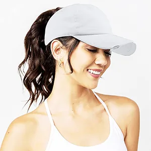 Eohak Ponytail Baseball Hat Distressed Retro Washed Womens Twill Black-1 Medium - A+2 -2