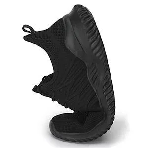 Mens Running Shoes Slip-on Walking Sneakers Lightweight Breathable Casual Soft Sole Trainers 13 All Black - Comfortable