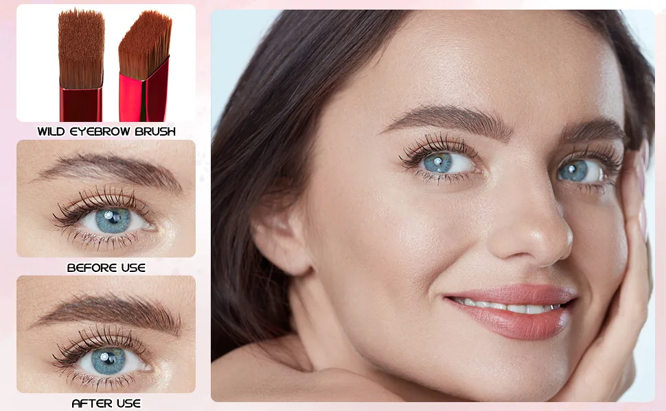 Multi Function Eyebrow Brush, Brow Brushes for Eyebrows Professional Makeup Eyebrow Brush, Square Concealer Brush Grooming Tool for Makeup Brush Hairline Brush(2 PCS) 1 - product information 2