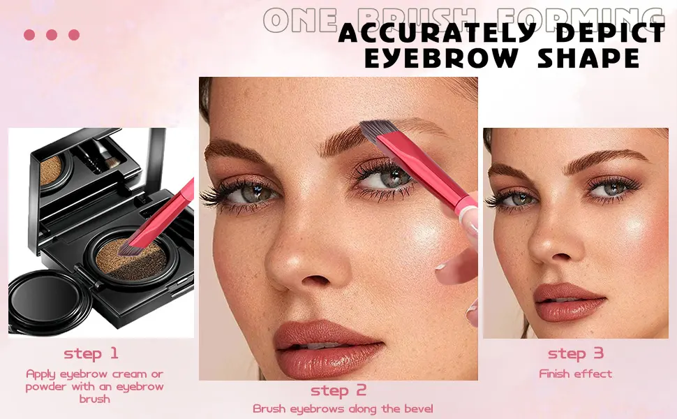Multi Function Eyebrow Brush, Brow Brushes for Eyebrows Professional Makeup Eyebrow Brush, Square Concealer Brush Grooming Tool for Makeup Brush Hairline Brush(2 PCS) 1 - product information 3
