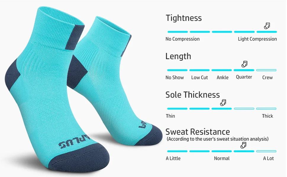 PAPLUS Women's Quarter Compression Socks 6 Pairs, Cushion Running Athletic Sport Ankle Socks with Arch Support Multicolor(6 Pairs) Large-X-Large - running socks