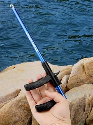 CRAZY SHARK Hook Remover Aluminum Fish Hook Remover Extractor 13.6in Blue - fishing pilers