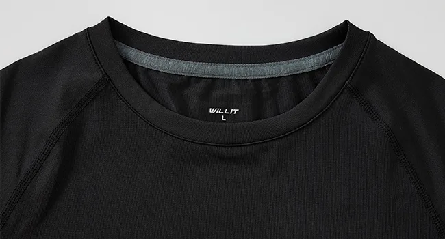 Willit Boys' Youth Compression Shirts Long Sleeve Football Baselayer Kids Soccer Undershirts Quick Dry Navy Blue Medium - product information 12