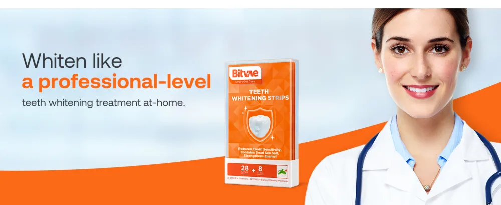 Teeth Whitening Strip for Senitive Teeth - Whitening Without The Sensitivity, Professional Whitening Strips, Bitvae White Strips for Teeth Whitening, 18 Treatments 36 Strips Mint - whitening strips