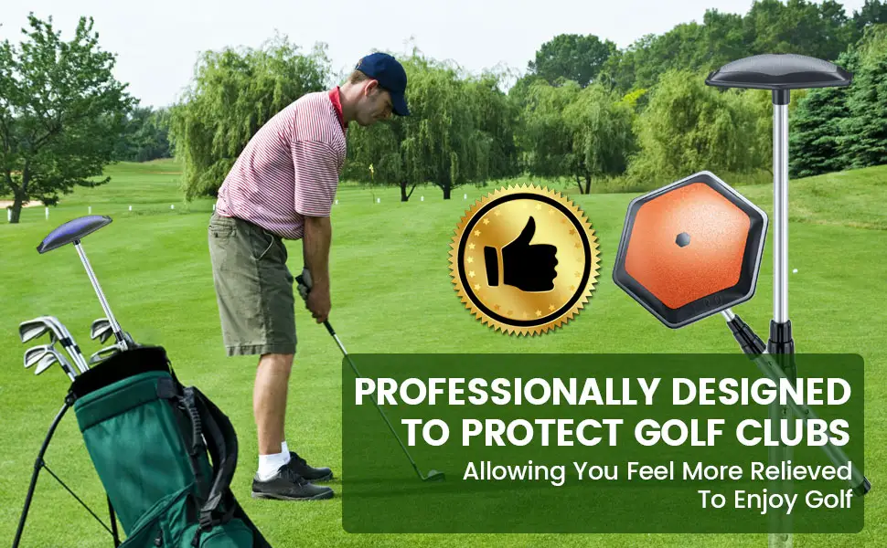ToVii Portable Golf Club Stiff Arm Support Protector Travel Bag, Sturdy Aluminum Pole, Fully Adjustable to Protect Clubs Blue - golf bag support