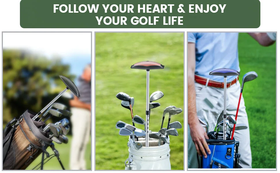 ToVii Portable Golf Club Stiff Arm Support Protector Travel Bag, Sturdy Aluminum Pole, Fully Adjustable to Protect Clubs Blue - golf travel bag support pole