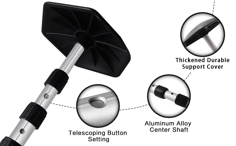 ToVii Portable Golf Club Stiff Arm Support Protector Travel Bag, Sturdy Aluminum Pole, Fully Adjustable to Protect Clubs Blue - golf travel bag support rod