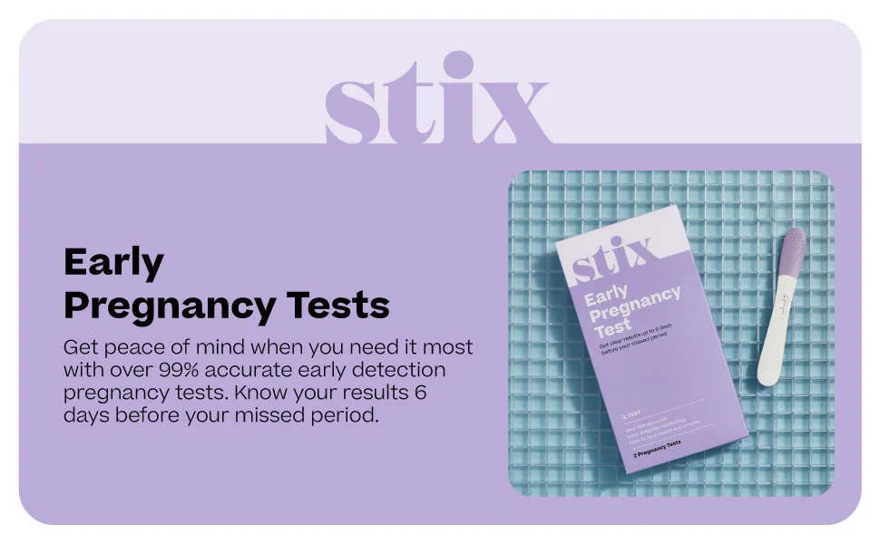 Stix Early Detection Pregnancy Tests| Test 6 Days Before Missed Period | Accurate & Easy to Use | 2 Tests - Stix Pregnancy Test