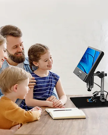 Microscope Light, Gooseneck LED Fill Lights for Digital Microscope, 6-Watt Aluminum Auxiliary Spotlights with Dimmable Switch, Compatible with Coin Microscope, HDMI Soldering Microscope for Repair - microscope digital lcd coin usb video soldering electronic micro scope magnifier screen
