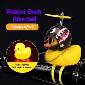 wonuu Rubber Duck Car Ornaments, Squeeze Duck Dashboard Decorations Kids Bicycle Decor for Cycling Motorcycle & Bicycle Accessories Decorations Digital Camo-L&G - duck bike bell