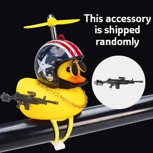 wonuu Rubber Duck Car Ornaments, Squeeze Duck Dashboard Decorations Kids Bicycle Decor for Cycling Motorcycle & Bicycle Accessories Decorations Digital Camo-L&G - duck bike bell