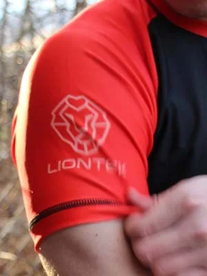 LIONTEK BJJ Rash Guard, Brazilian Jiu Jitsu Compression Shirt with Colored Variations Brown X-Large - Liontek BJJ Rash Guard