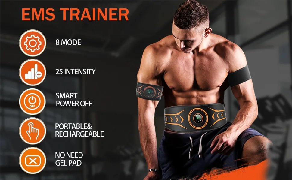 ABS Stimulator, Ab Machine, Abdominal Toning Belt Muscle Toner Fitness Training Gear Ab Trainer Equipment for Home - ABS Toning Belt