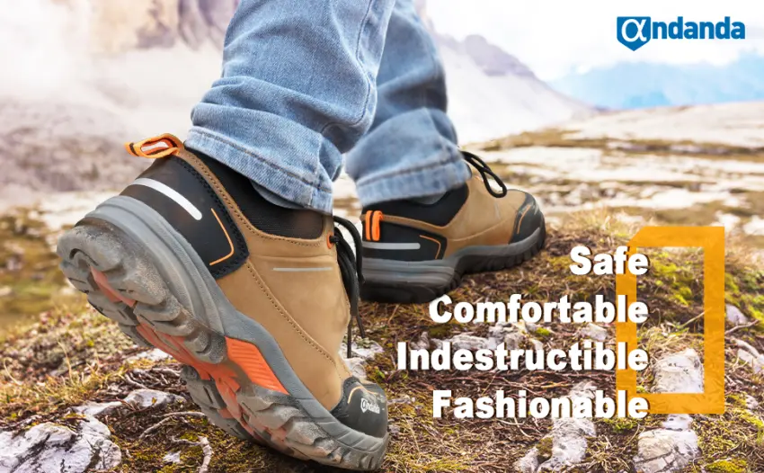ANDANDA Work Boots for Men Waterproof Hiking Boots Lightweight Work Shoes for Hiking, Electronics Workshop, Industrial, Construction 10 X-Wide - Work Shoes