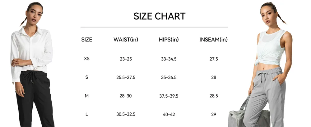 SANTINY Women's Joggers Pants Pockets Drawstring Running Sweatpants for Women Lounge Workout Jogging Black Medium - product information 16