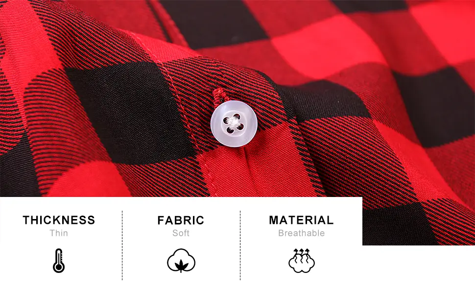 Aeslech Lightweight Plaid Shirts for Women Button Down Roll Up Sleeve Casual Tops Blouse Medium C Pink - womens plaid shirt
