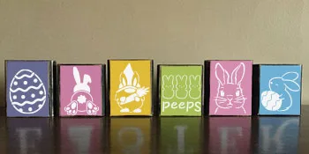24Pcs 3x3 Inch Small Easter Stencils for Painting on Wood,Include Carrot/Egg/Peeps/Bunny Stencils for DIY Crafts Ornaments - Easter stencils
