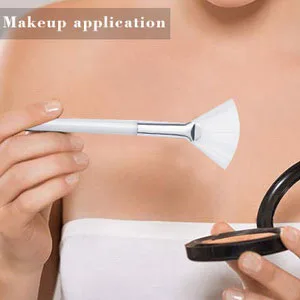 2 Pcs Fan Brushes for Facials, Soft Makeup Mask Applicator Brushes Tools for Glycolic Acid Peel Mask Cosmetic Orange - Makeup Fan Brush