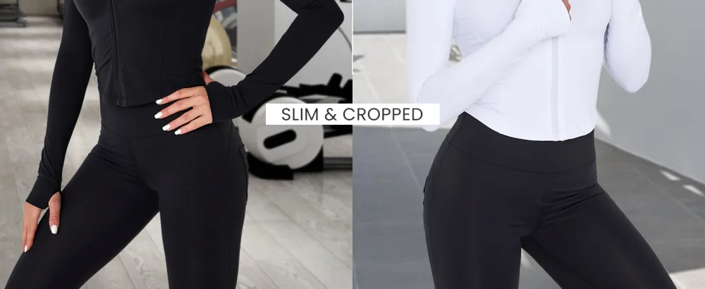 UANEO Workout Tops for Women Cropped Workout Jackets for Women Yoga Athletic Jacket Black Small - product information 14