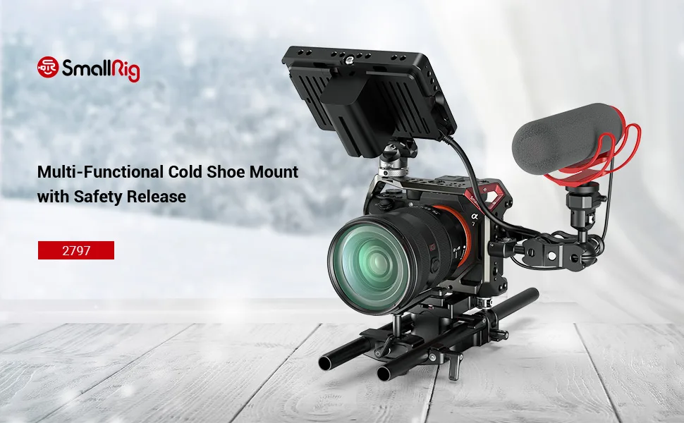 SmallRig Multi-Functional Cold Shoe Mount with Safety Release 2797 - SmallRig 2797