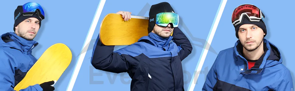 EverSport M81 Ski Goggles Pro, Magnetic Snowboard Snow Goggles for Women Men, UV Protection X-replaceable Lens Vlt75% Yellow - ski goggles