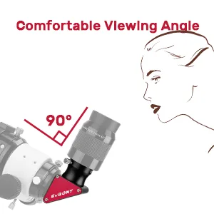 SVBONY SV188P Dielectric Mirror Star Diagonal, 1.25 Inch 90 Degree Mirror Diagonal, 99% Reflectivity Dielectric Coatings with Brass Compression Rings - Dielectric Mirror Diagonal