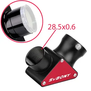 SVBONY SV188P Dielectric Mirror Star Diagonal, 1.25 Inch 90 Degree Mirror Diagonal, 99% Reflectivity Dielectric Coatings with Brass Compression Rings - Dielectric Mirror Diagonal