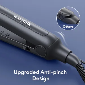 Wavytalk Pencil Flat Iron, 3/10" Small Flat Iron for Short Hair, Pixie Cut and Bangs, Tiny Beard Straightener with Dual Voltage & Adjustable Temp, Mini Hair Straightener for Edges Heating Up in 15s Graphite Black - pencil flat iron