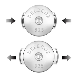 2 Paris Sterling Silver Locking Earring Backs Replacements for Diamond Studs, 18K White Gold Plated Screw Earring Backs, Secure Hypoallergenic Secure Earring Backs, No Fading Comfort Earring Backs - locking earring Backs