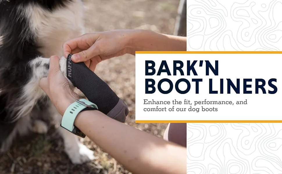 Ruffwear, Bark'n Boot Liners Stretch Socks for Dog Boots, Twilight Gray, 2.00 in/2.25 in - Bark