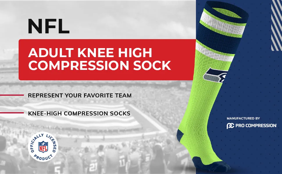 NFL Knee High Compression Socks for Circulation - Men and Women Pittsburgh Steelers - Gold Small-Medium - NFL Knee High Compression Socks, Officially Licensed Product, Favorite Team