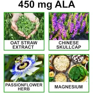 Sciatica Nutritional Blend with 450 mg Alpha Lipoic Acid - Lower Lumbar Sciatic, Back, Hip, Thigh, Leg, Foot - Maximum Strength Natural Vitamins - 90 Capsules - neuropathy pain relief