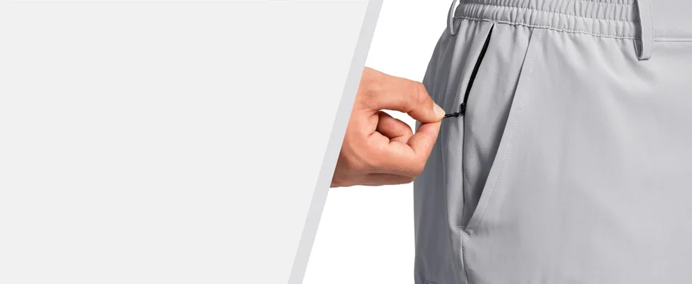 Pinkbomb Men's Golf Shorts with 6 Pockets Stretch Quick Dry Hiking Work Dress Shorts for Men Black Large - PBK243