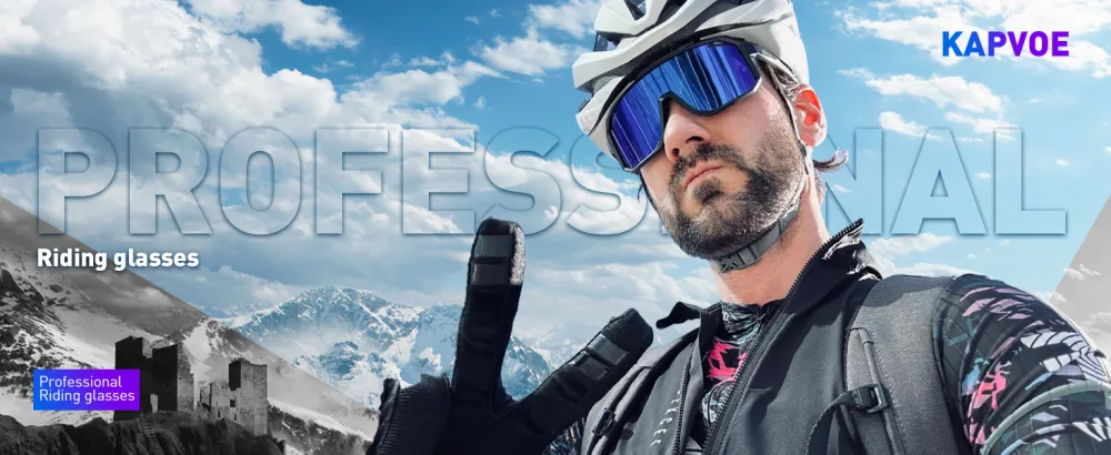 KAPVOE Polarized Cycling Glasses with 3 Interchangeable Lenses TR90 Sports Sunglasses Women Men 01 - clear mtb glasses men