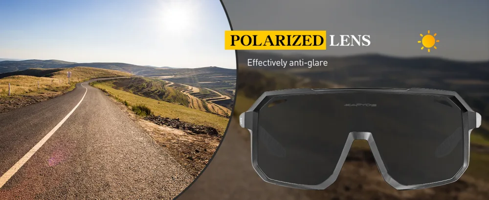 KAPVOE Polarized Cycling Glasses with 3 Interchangeable Lenses TR90 Sports Sunglasses Women Men 01 - cycling sunglasses