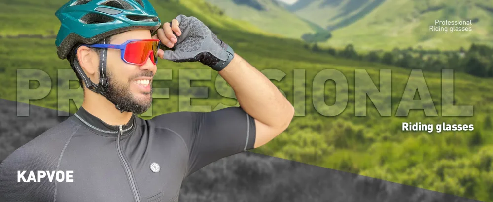 KAPVOE Polarized Cycling Glasses with 3 Interchangeable Lenses TR90 Sports Sunglasses Women Men 01 - polarized sunglasses cycling