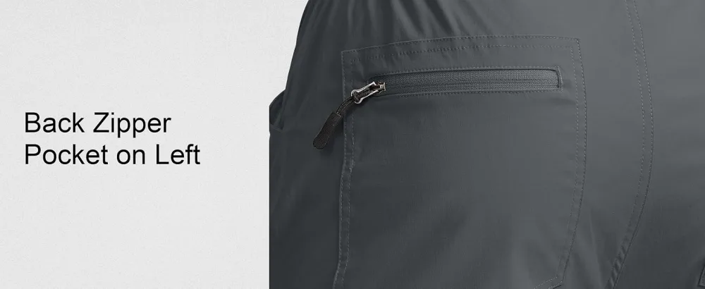 Pudolla Men's Hiking Pants Waterproof Travel Cargo Pants with 7 Pockets Stretch for Golf Fishing Climbing Black X-Large - stretch cargo pants climbing pants hiking pants for men lightweight waterproof hiking pants