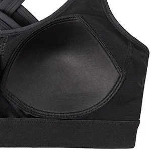 Yvette Sports Bra High Impact Adjustable Criss Cross Back, Full Support for Large Bust No Bounce Black New + Adjustable Strap + High Impact Large Plus - MOLDED CUPS