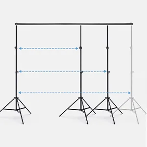 BEIYANG Backdrop Stand, 7.5 FT x 10 FT Adjustable Photography Background Support System Kit with Carrying Bag for Photo Video Studio 7.5*10FT - product information 5
