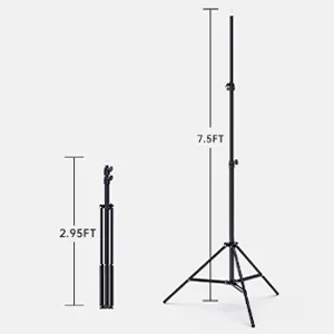 BEIYANG Backdrop Stand, 7.5 FT x 10 FT Adjustable Photography Background Support System Kit with Carrying Bag for Photo Video Studio 7.5*10FT - product information 6