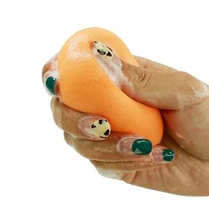 BEAKEY Makeup Sponge, Latex-free and Vegan Beauty Sponge, Flawless for Cream, Liquid Foundation & Powder Application (2Pcs) 2pcs Orange - makeup sponge