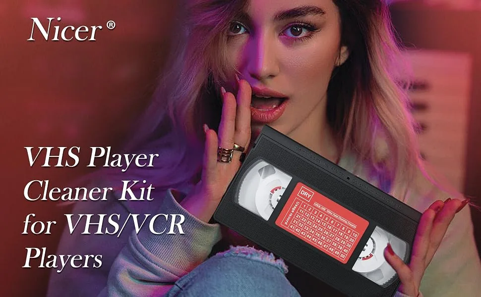 VHS Player Cleaner Dry Type, Compatible with VHS/VCR Players - product information 1