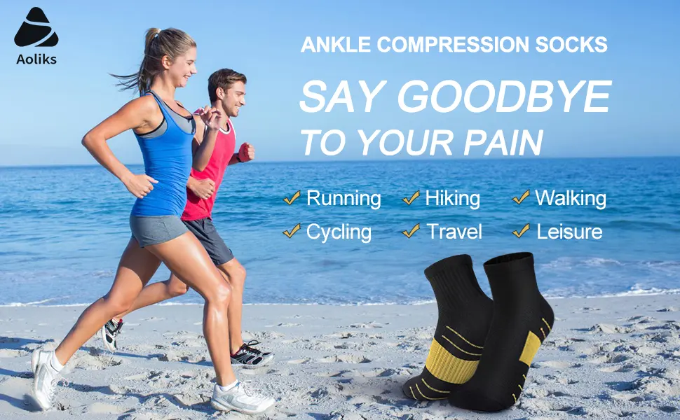 5 Pairs Copper Compression Socks for Women & Men - Ankle Plantar Fasciitis Arch Support Running Socks for Athletic 06 Black/Multicolour 01 Small-Medium - compression socks